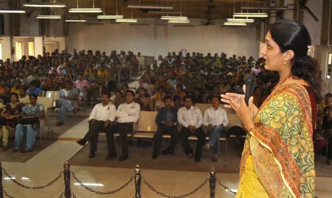 Dr M. N. V. Pallavi gives students tips to lead a healthy life